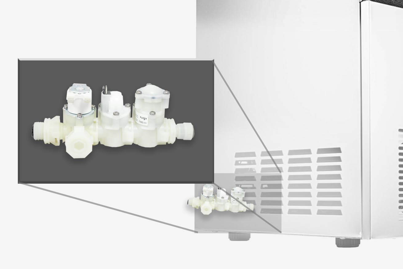 Inlet solenoid valve with filter